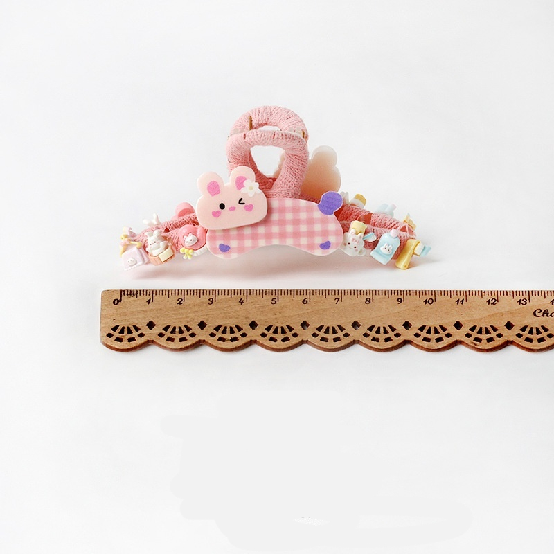 Cute Korean-style Plaid Hair Clip For Puppies And Kittens photo 2