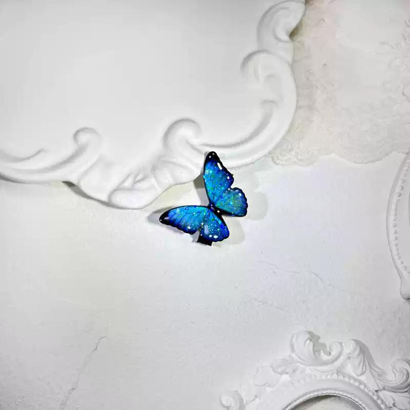 Dark Blue Three-dimensional Butterfly Hair Clip photo 3
