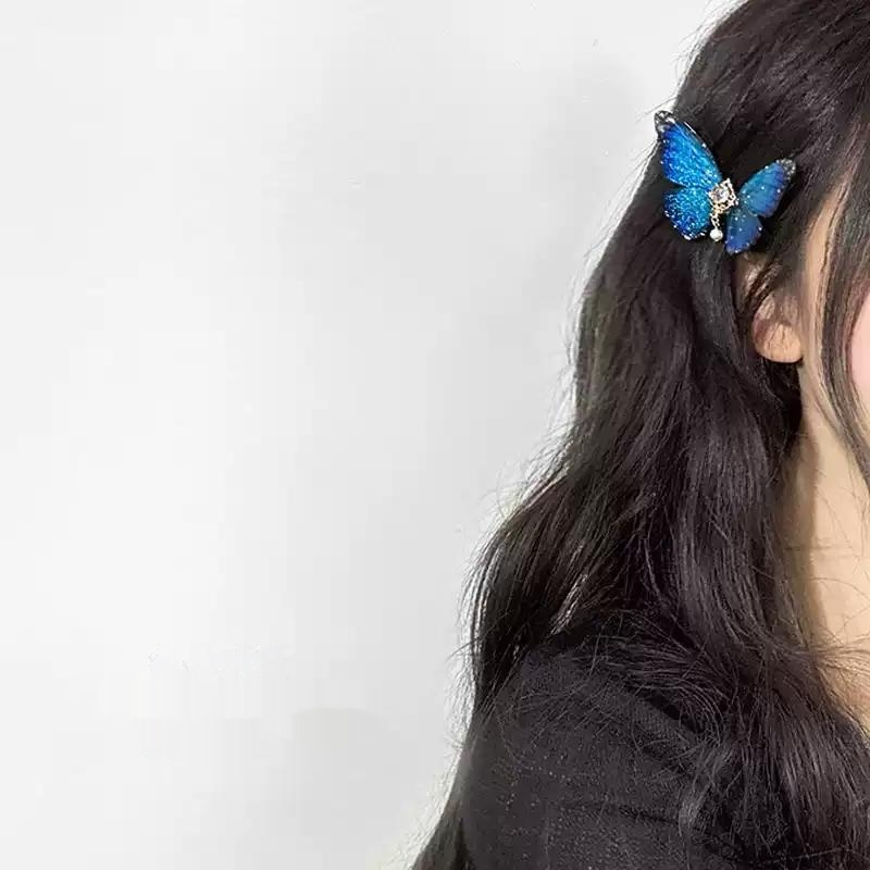 Dark Blue Three-dimensional Butterfly Hair Clip photo 4