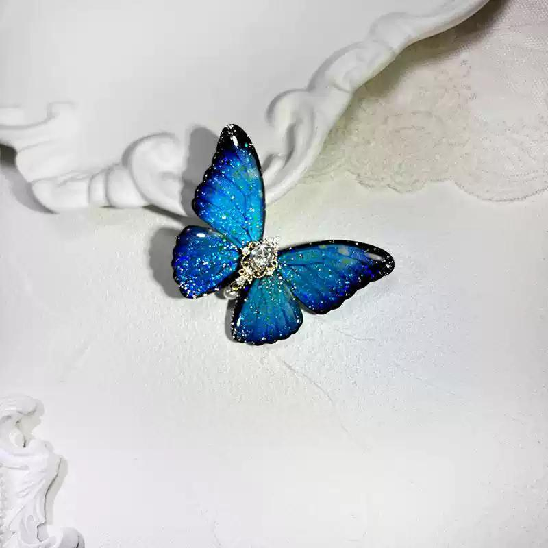 Dark Blue Three-dimensional Butterfly Hair Clip photo 2