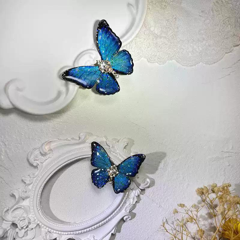 Dark Blue Three-dimensional Butterfly Hair Clip photo 5