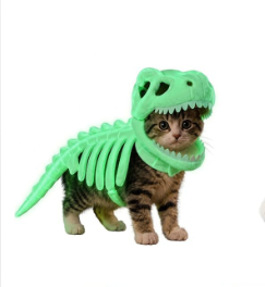 Dinosaur Skeleton Pet Costume Halloween Cat Hoodie photo 8