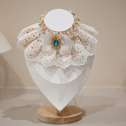 Delicate Lace Pet Bib Collar photo 1