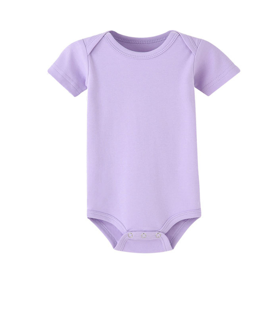 Summer Triangle Solid Color Short-sleeved One-piece Romper photo 2