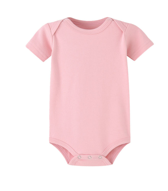 Summer Triangle Solid Color Short-sleeved One-piece Romper photo 7