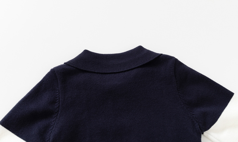 Casual Knitted Polo-neck Top For Boys photo 3