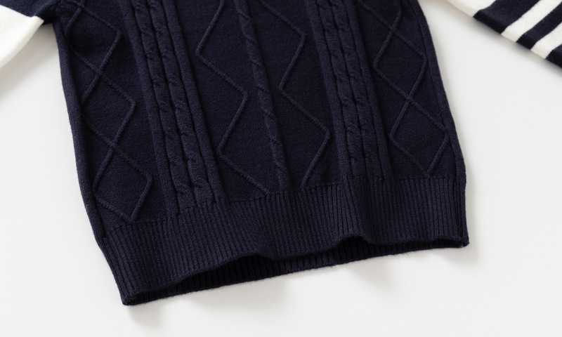 Casual Knitted Polo-neck Top For Boys photo 6