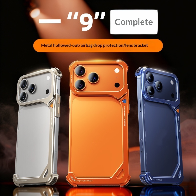 9-character Case, Compatible Metal Phone Case With Lens Holder And Airbag For Drop Protection photo 5
