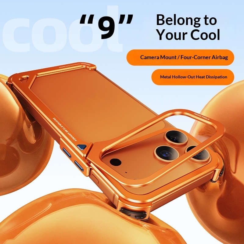 9-character Case, Compatible Metal Phone Case With Lens Holder And Airbag For Drop Protection photo 7
