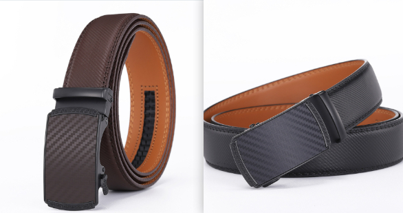 Mens Second-layer Leather Belt With Automatic Buckle photo 2