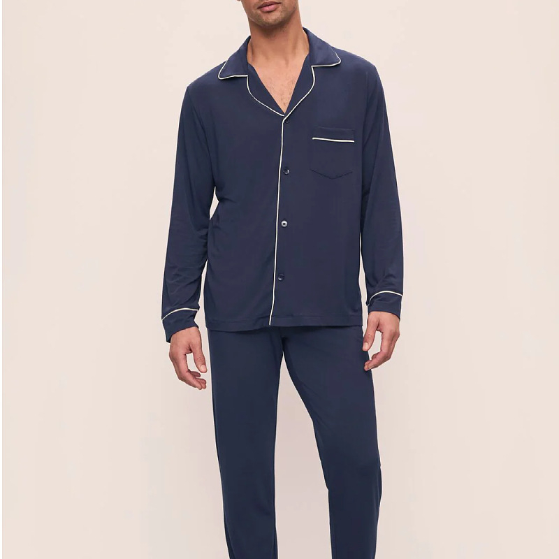 Men's French-style Long-sleeve Top And Pants Set photo 4