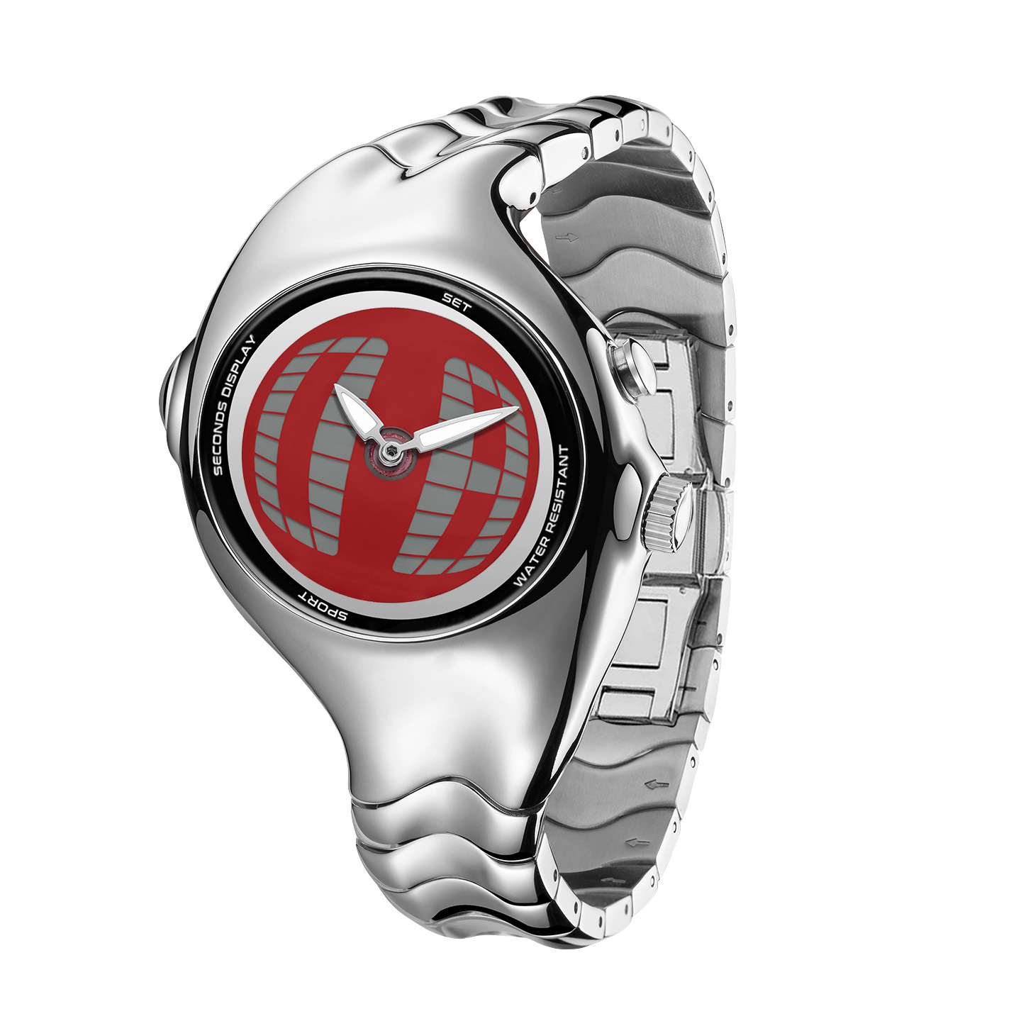 Mens Twisted Vintage Asymmetric Dual-Display Watch photo 6