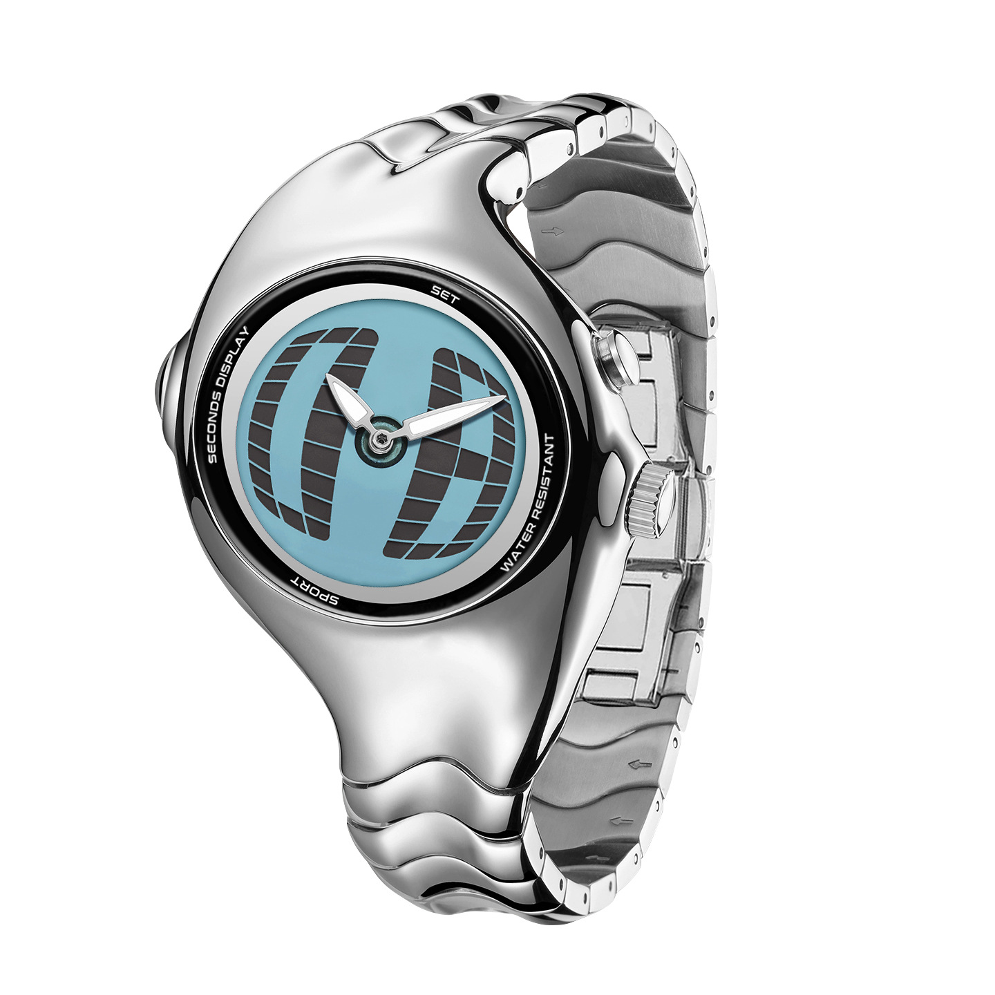 Mens Twisted Vintage Asymmetric Dual-Display Watch photo 7