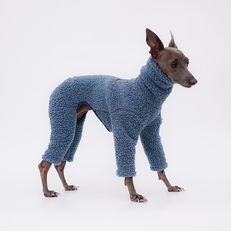 Extra-thick Double-sided Teddy-fleece Warm Winter Four-legged Jumpsuit photo 1