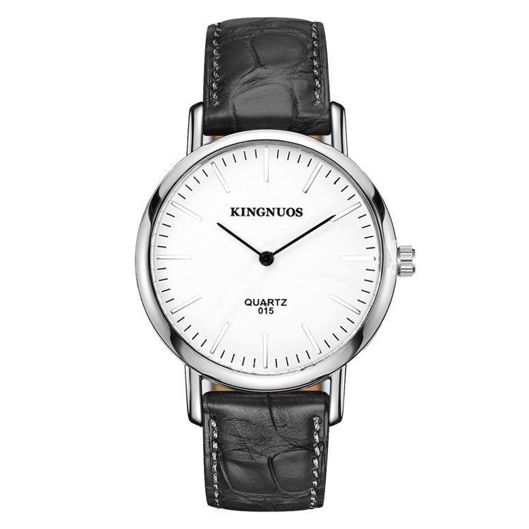Stylish And Minimalist Two-hand Leather-strap Watch For Men And Women photo 6