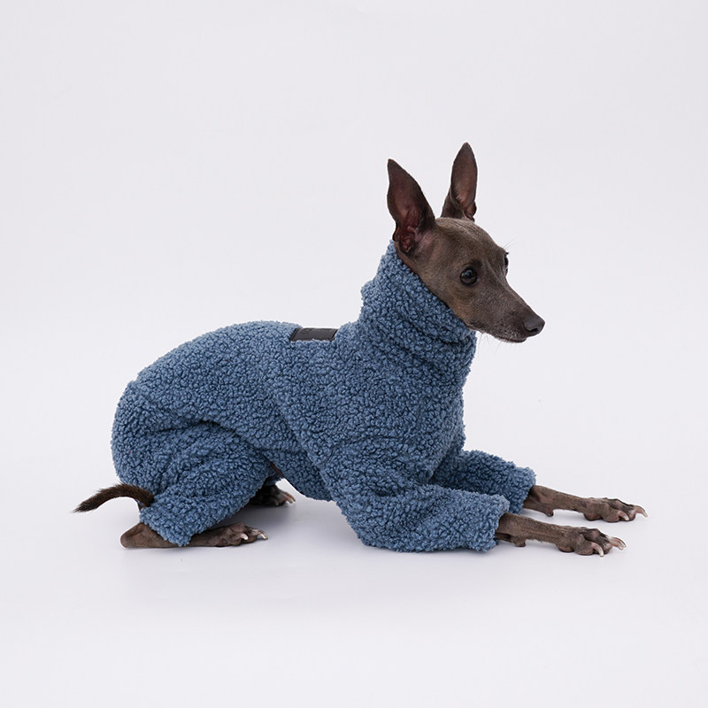 Extra-thick Double-sided Teddy-fleece Warm Winter Four-legged Jumpsuit photo 4