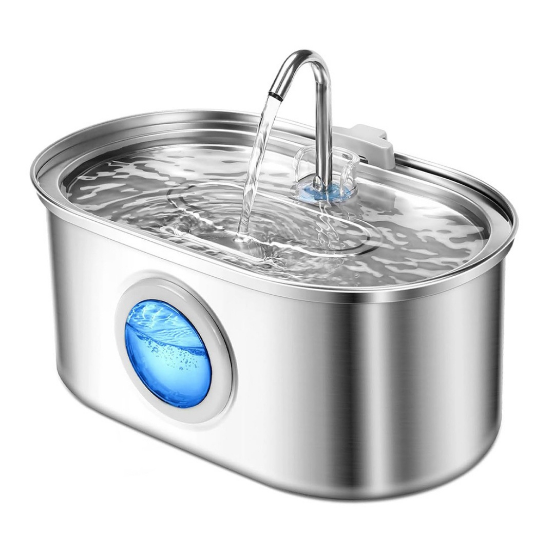 All Stainless Steel Pet Water Dispenser Round Runway Type Large Capacity Dogs And Cats Water Dispenser photo 7