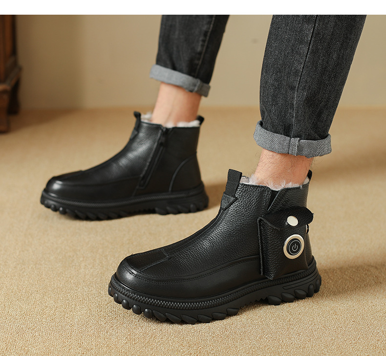 Mens Winter Thermal Charging Heated Boots Non-Slip And Waterproof For Snowy Conditions photo 6