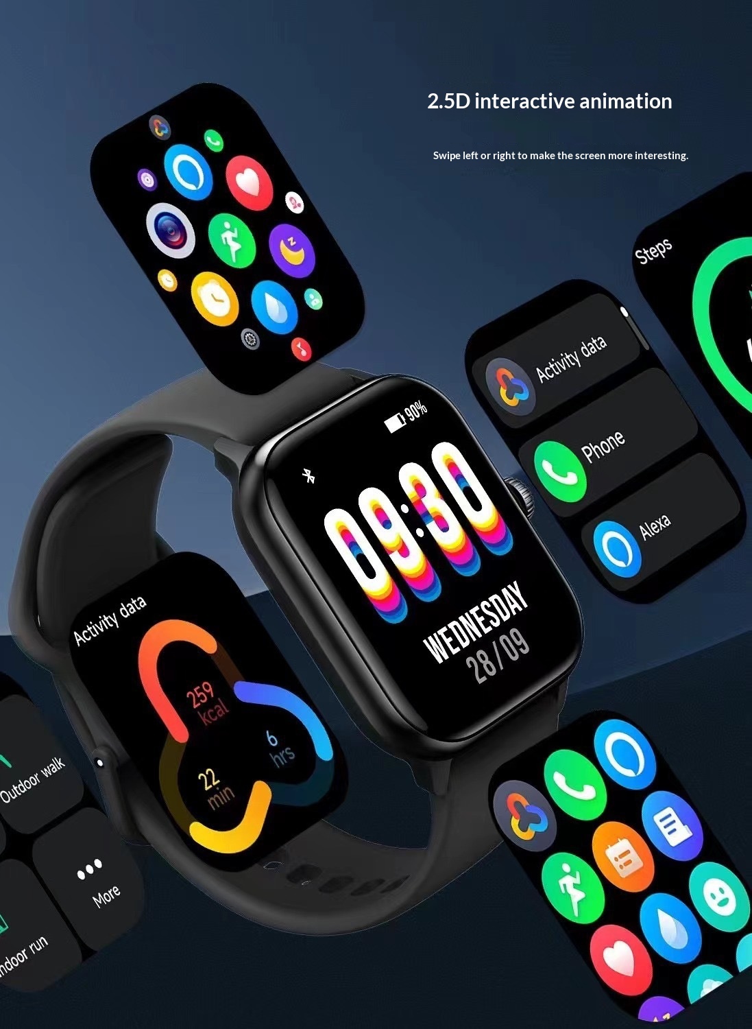Smartwatch With Health Heart Rate And Blood Oxygen Monitoring photo 2