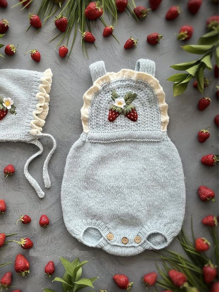 Hand-knitted Wool Yarn Romper Kit For Children photo 2