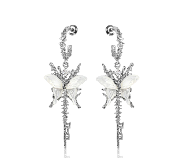 Butterfly Tassel Earrings With 925 Silver Hooks photo 3