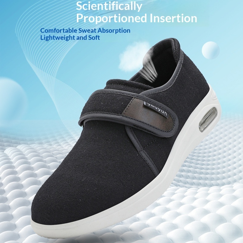 Velcro-closure Mid- To Late-adult Soft-soled Lightweight Non-slip Sneakers photo 1