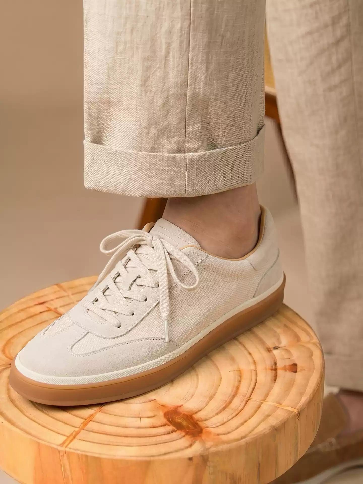 Breathable Cowhide And Cotton-linen Casual Shoes For Men photo 2