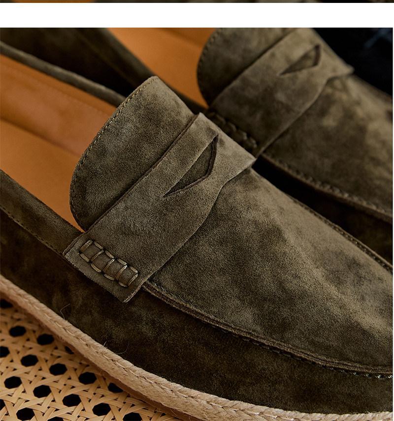 Retro Sheepskin Slip-on Mens Loafers photo 3