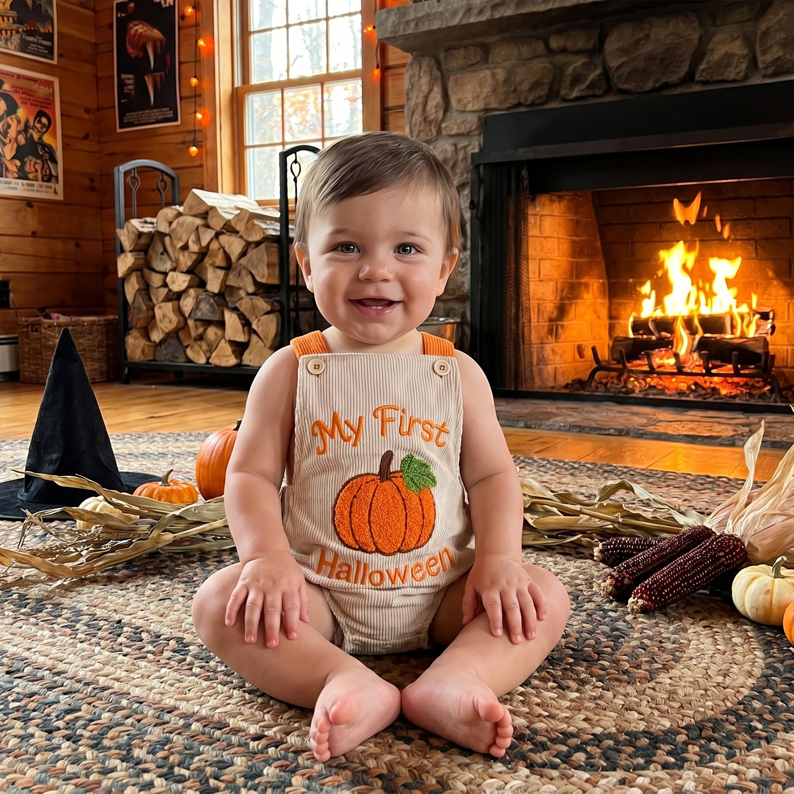 Cute Casual Baby Onesie Waffle-Knit Bodysuit photo 3