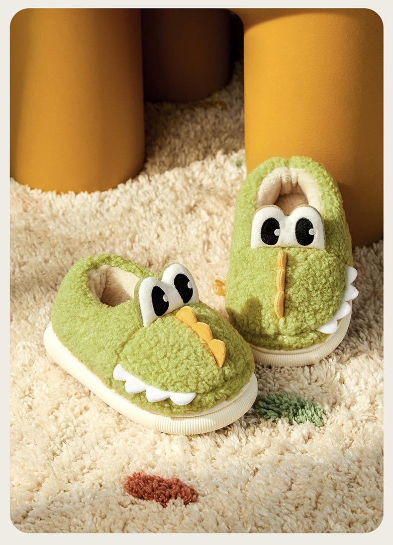 Indoor And Outdoor Home-use Cotton Slippers With A Heel For Children photo 6