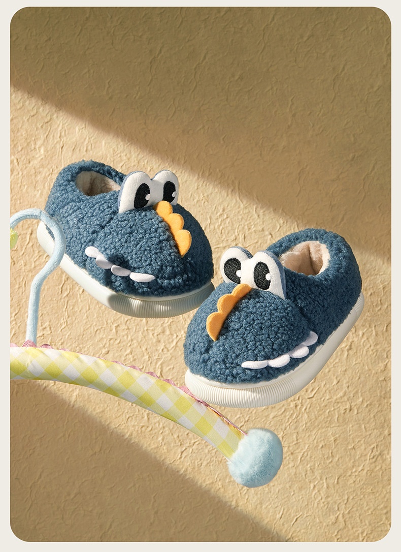 Indoor And Outdoor Home-use Cotton Slippers With A Heel For Children photo 4