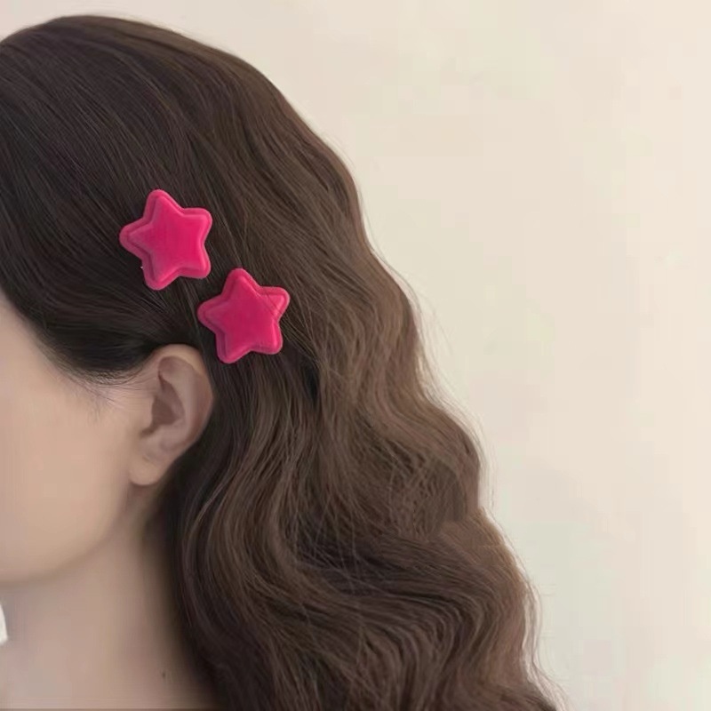 AutumnWinter Cozy Flock finished Small Five pointed Star Hair Clip photo 4