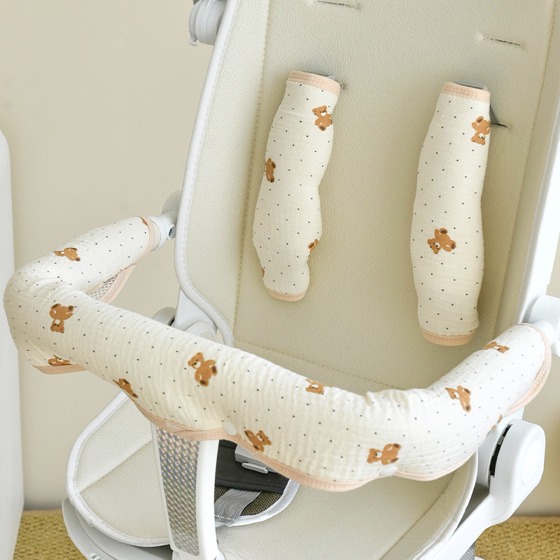 Babys Pure Cotton Thickened Stroller Pad Seat Cushion And Armrest Backrest photo 3