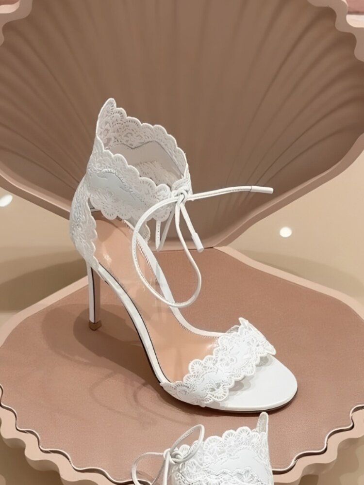 Lace-strap Stiletto Sandals, Women's High Heels photo 3