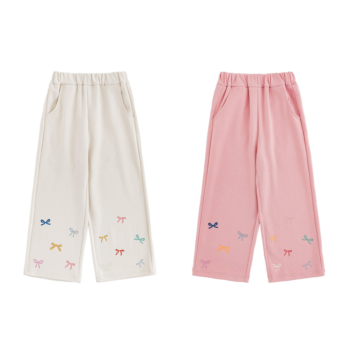 Soft, High-elasticity Wide-leg Pants With A Bow Print photo 3