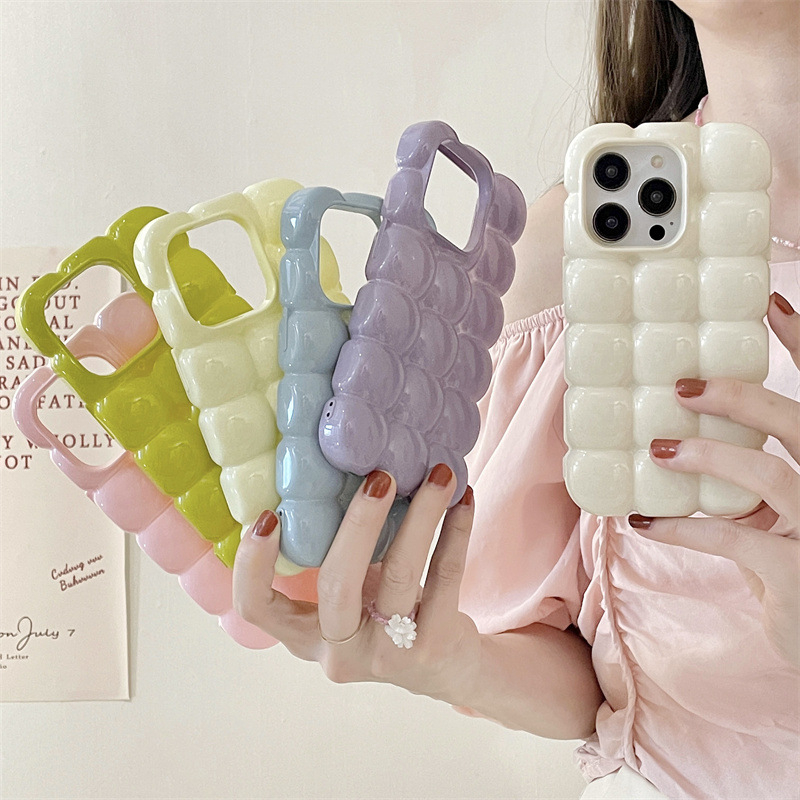 Ins Egg Waffle For Promax Multi-color Phone Case Drop-resistant TPU Cute photo 1