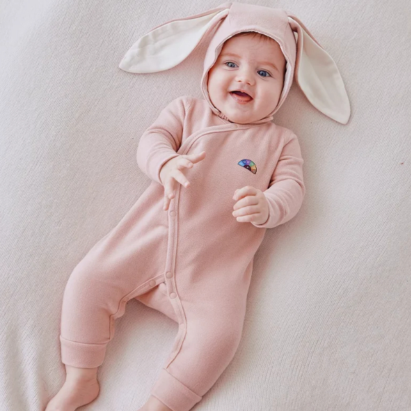 Heat-retaining Baby Onesie Outfit One-month Milestone Warm Underwear photo 1