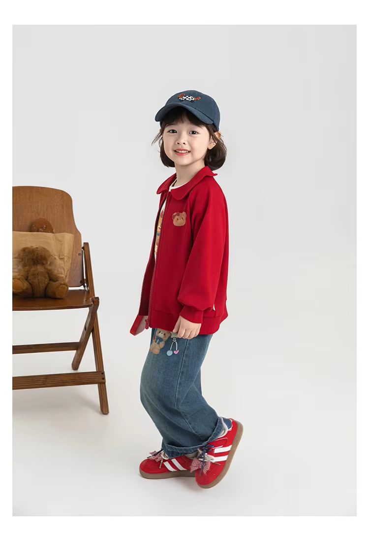 Casual Lapel Loose-fitting Coat For Girls photo 3
