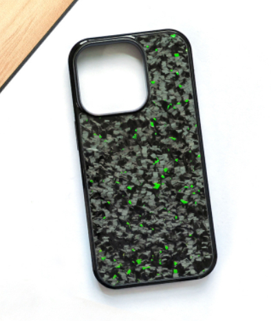 Gold Foil Carbon Fiber Forged Grain Phone Case photo 3
