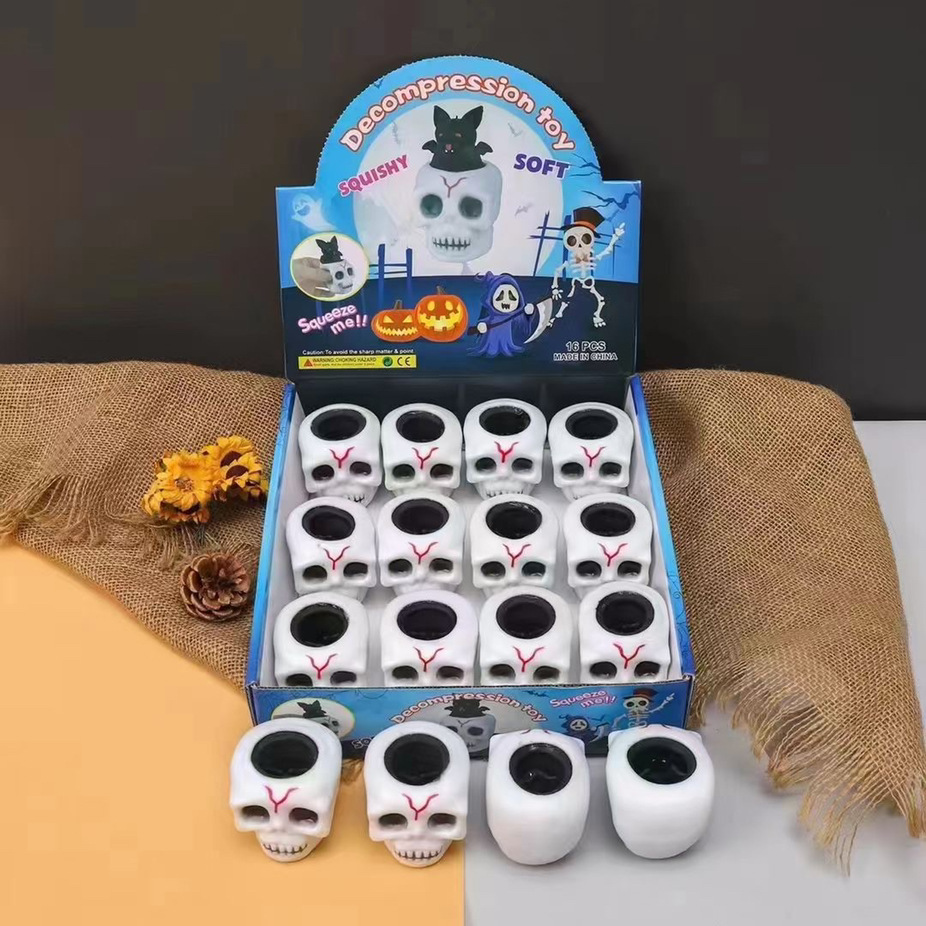 Halloween Skull Bat Pumpkin Squeeze Stress Relief Toy photo 2