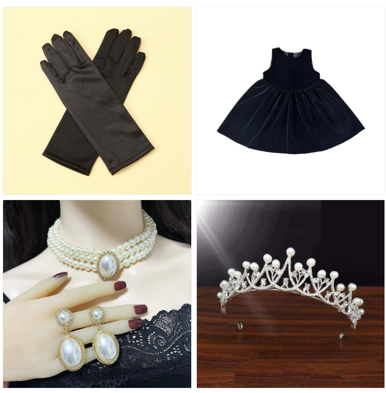 Children's Doll-collar Shirt And Black Vest Dress Set photo 3