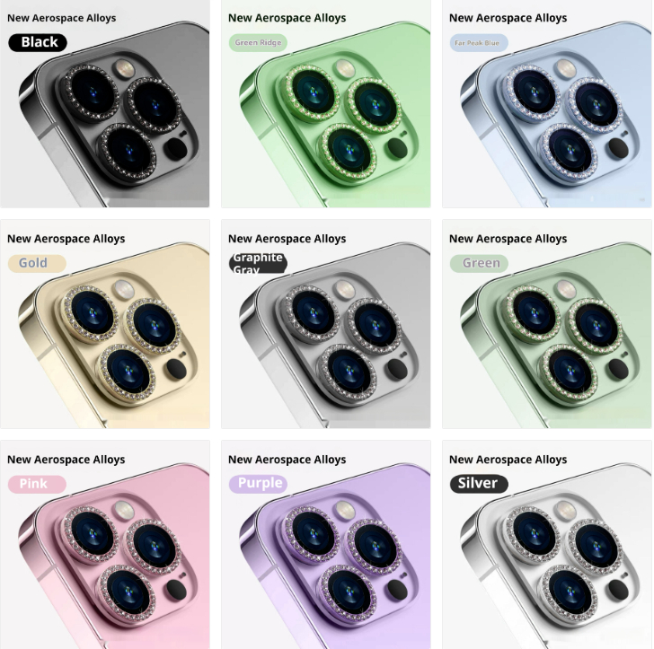 Rhinestone Lens Protector For Mobile Phones photo 6