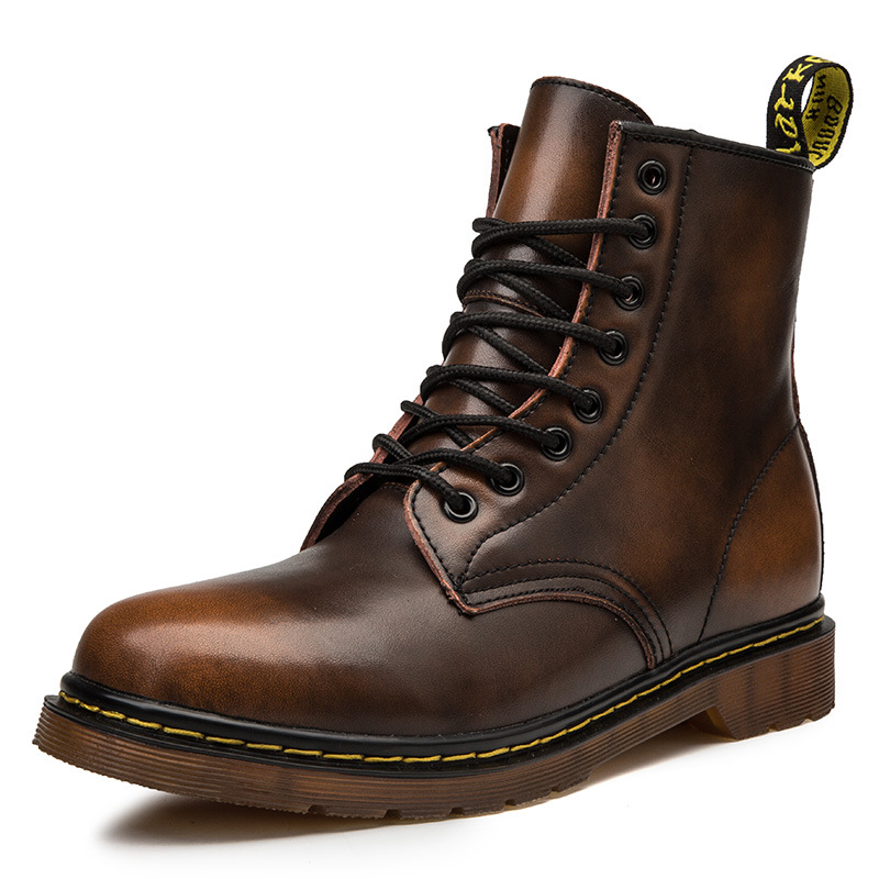 Men's High-top Classic Fleece-lined Motorcycle Boots photo 2
