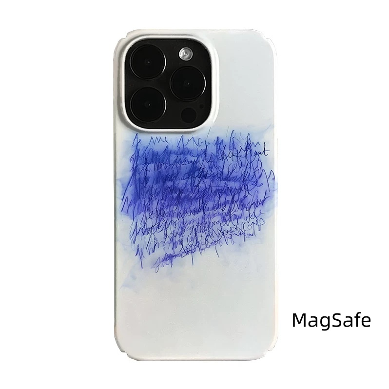 Blue Chaotic Handwriting Art Film Phone Case photo 6