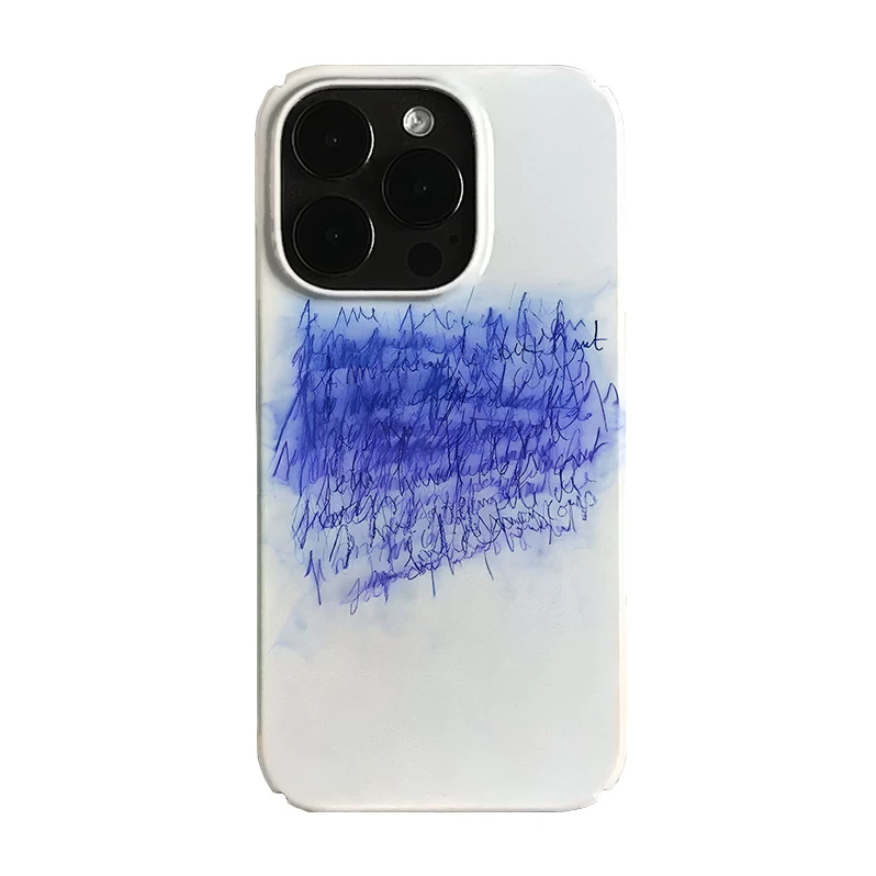 Blue Chaotic Handwriting Art Film Phone Case photo 5