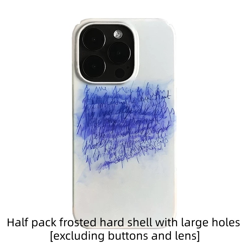 Blue Chaotic Handwriting Art Film Phone Case photo 3