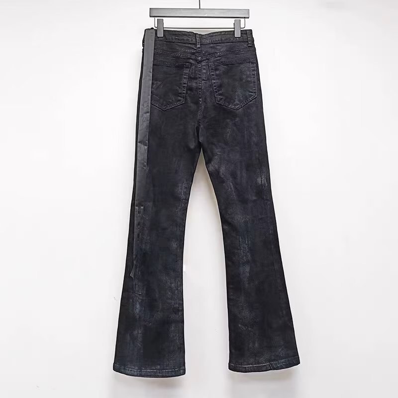 Men's And Women's Denim Waxed Pants With Drawstrings photo 5