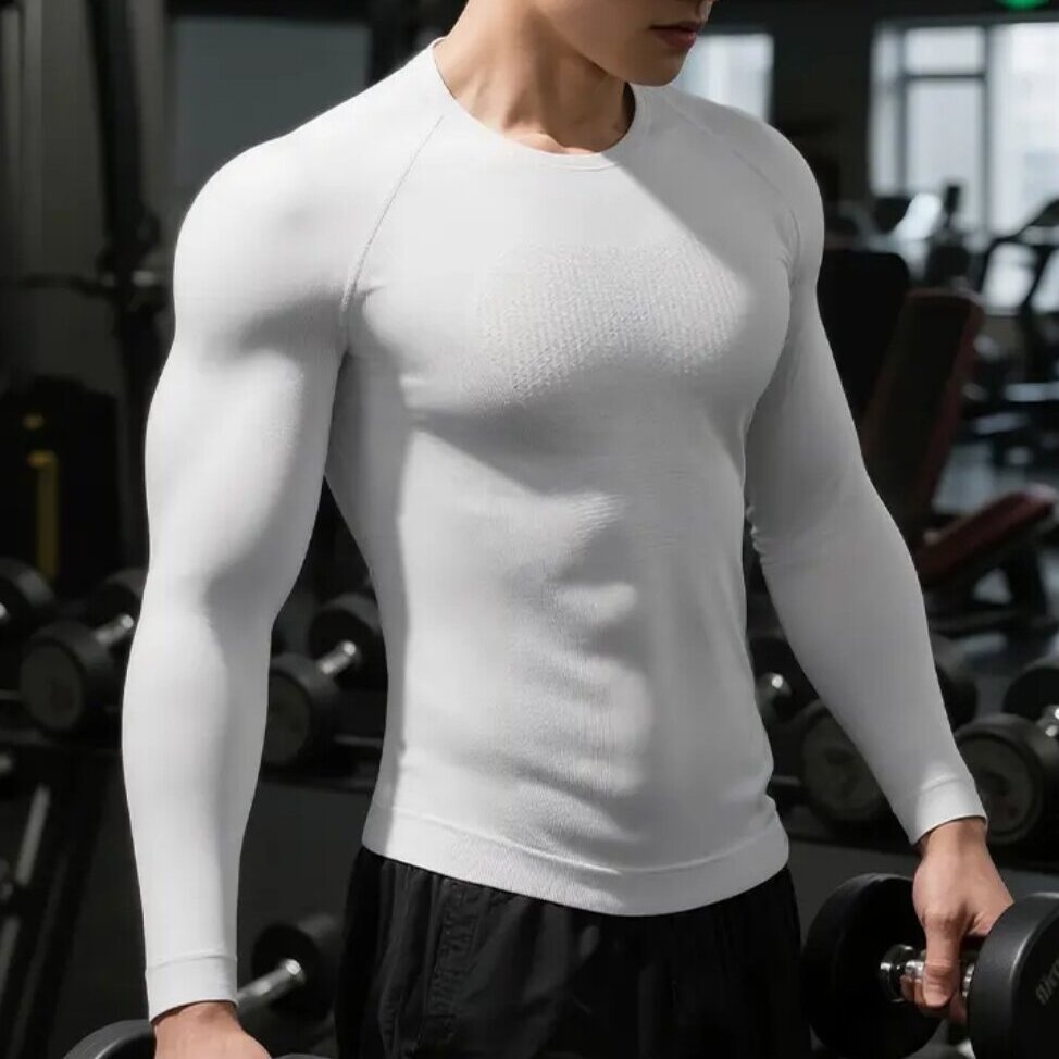 Men's Tight-fitting Long-sleeve Fitness Training Wear photo 1