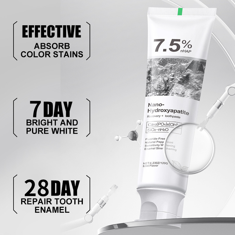 Stain-removal Protective Enamel-safe Fluoride-free Hydroxyapatite Whitening Toothpaste photo 2
