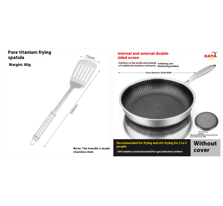 Stainless Steel Frying Pan Household Uncoated Induction Cooker Applicable To Gas Stove photo 2